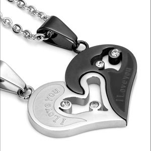 Cute couples “I love you” Necklaces - 2 included